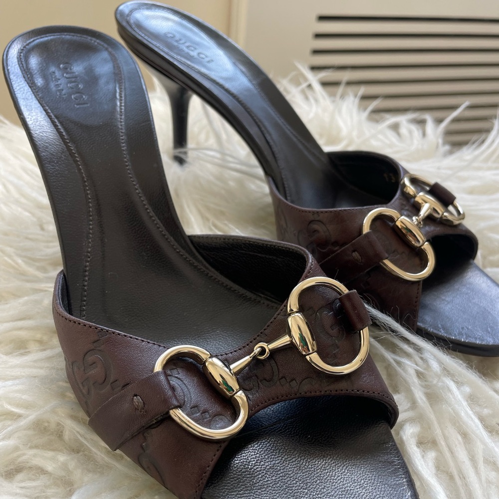 Authentic Gucci horsebit monogrammed mules! - Picture 3 of 7